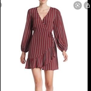 Black and white striped mini dress